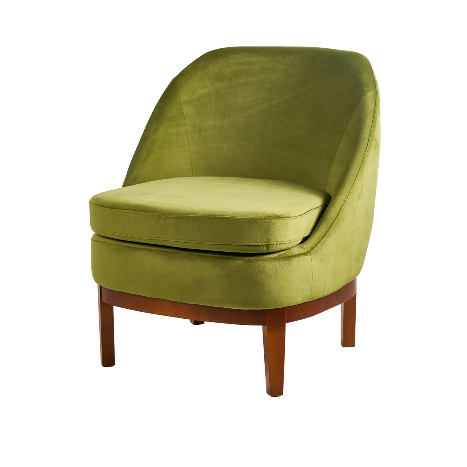 Poltrona in velluto 78x85x70 cm - Isotta verde 