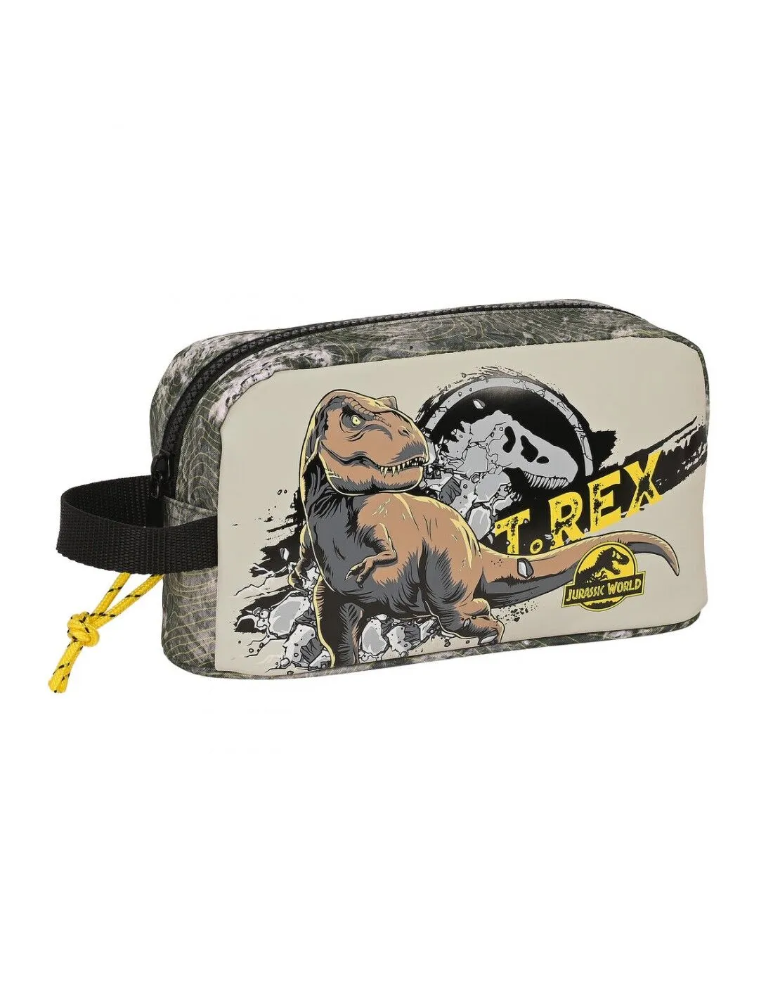 Portamerenda Termico Jurassic World Warning Grigio 21.5 x 12 x 6.5 cm