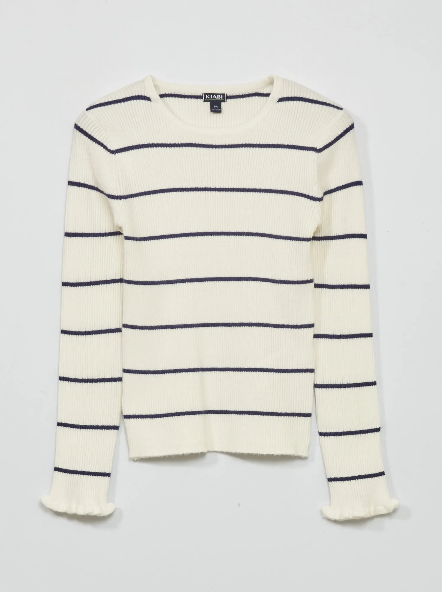 Pullover in maglia a coste - Bianco