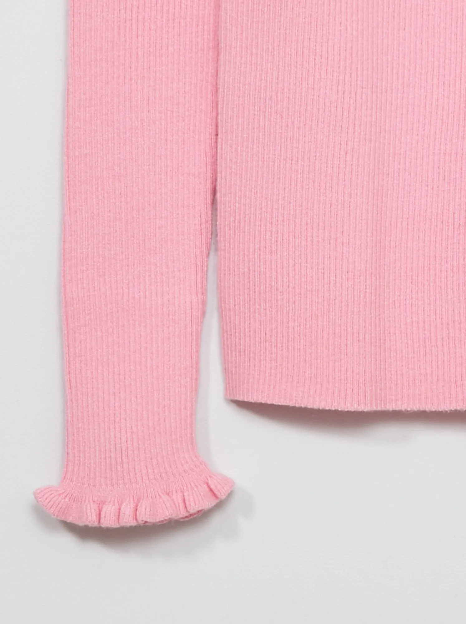 Pullover in maglia a coste - Rosa