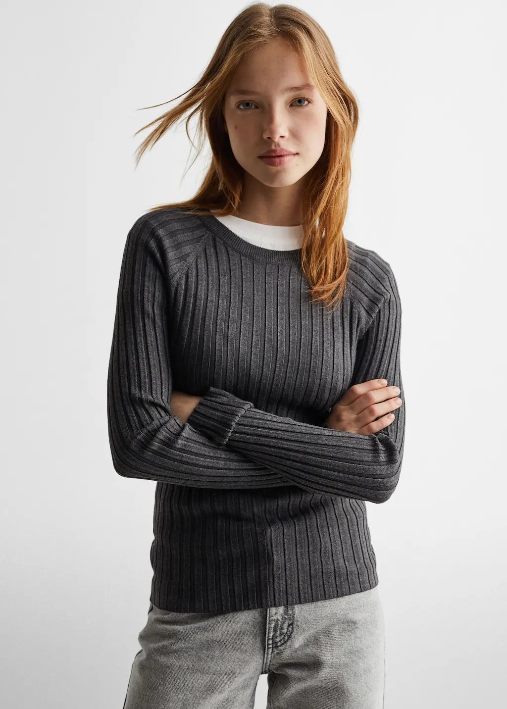 Pullover maglia a coste