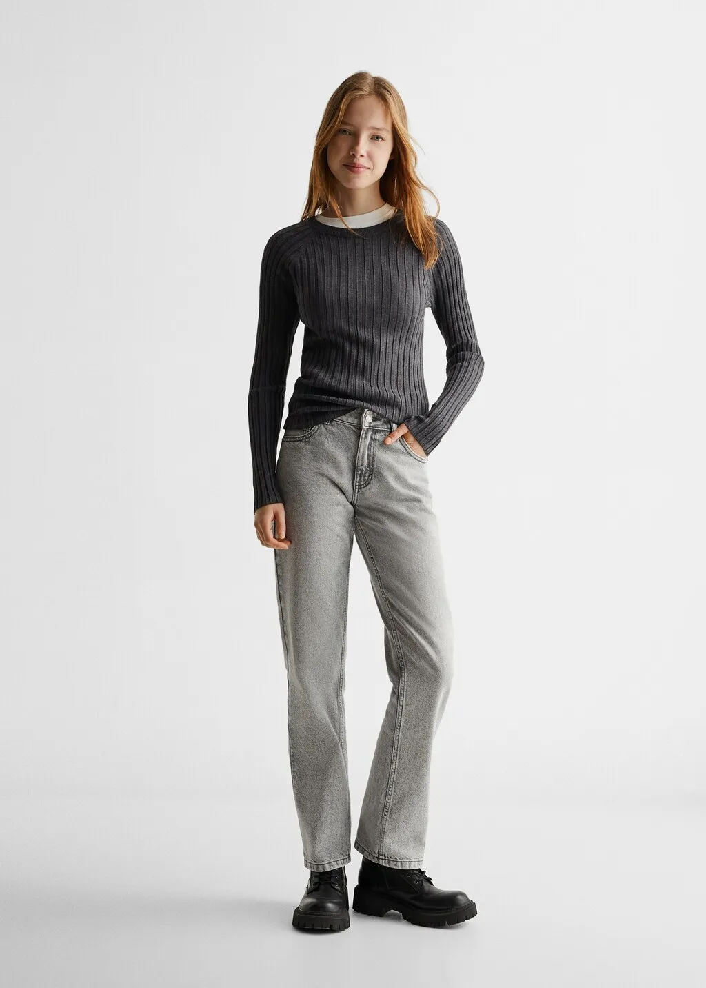 Pullover maglia a coste