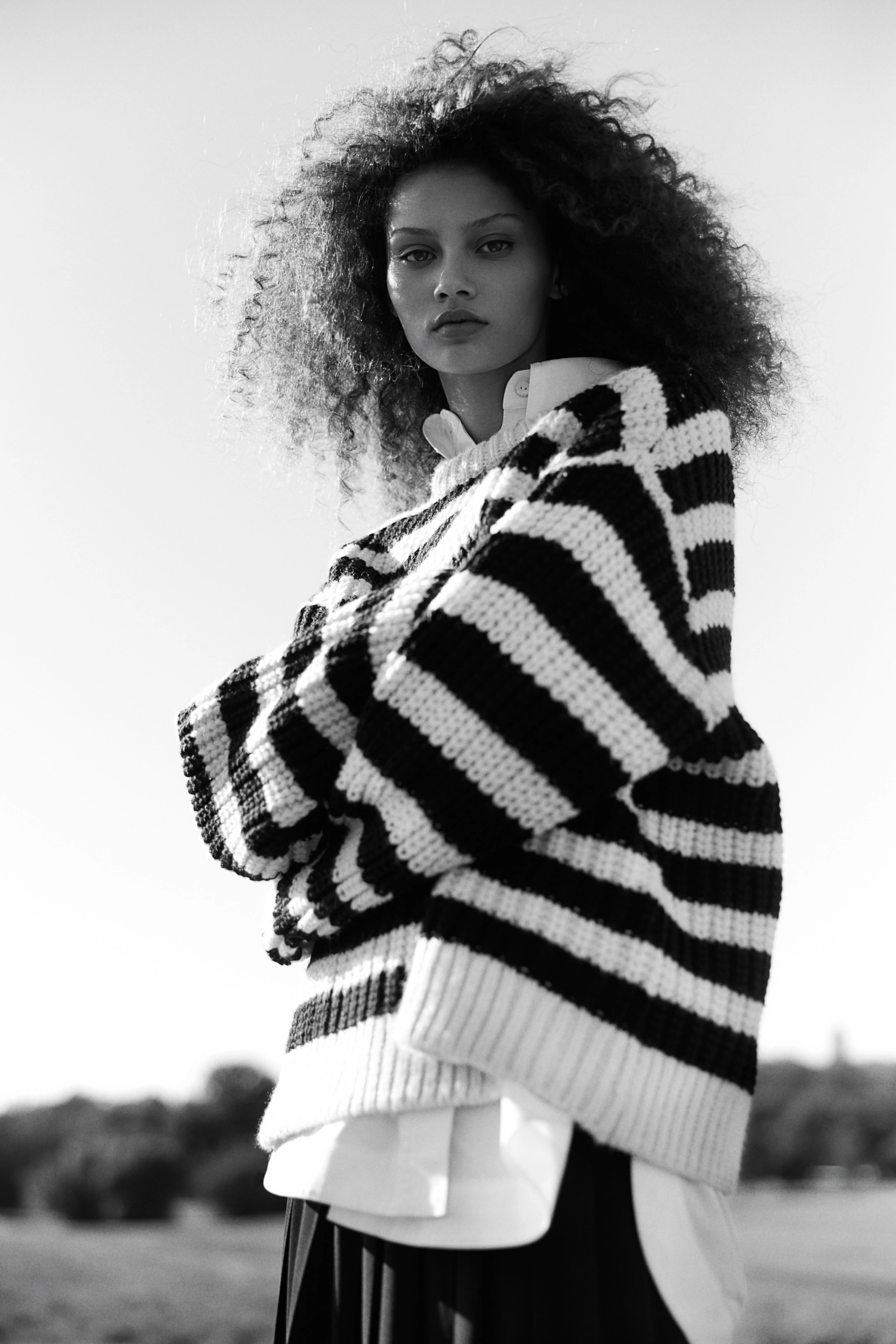 Pullover oversize in maglia a coste