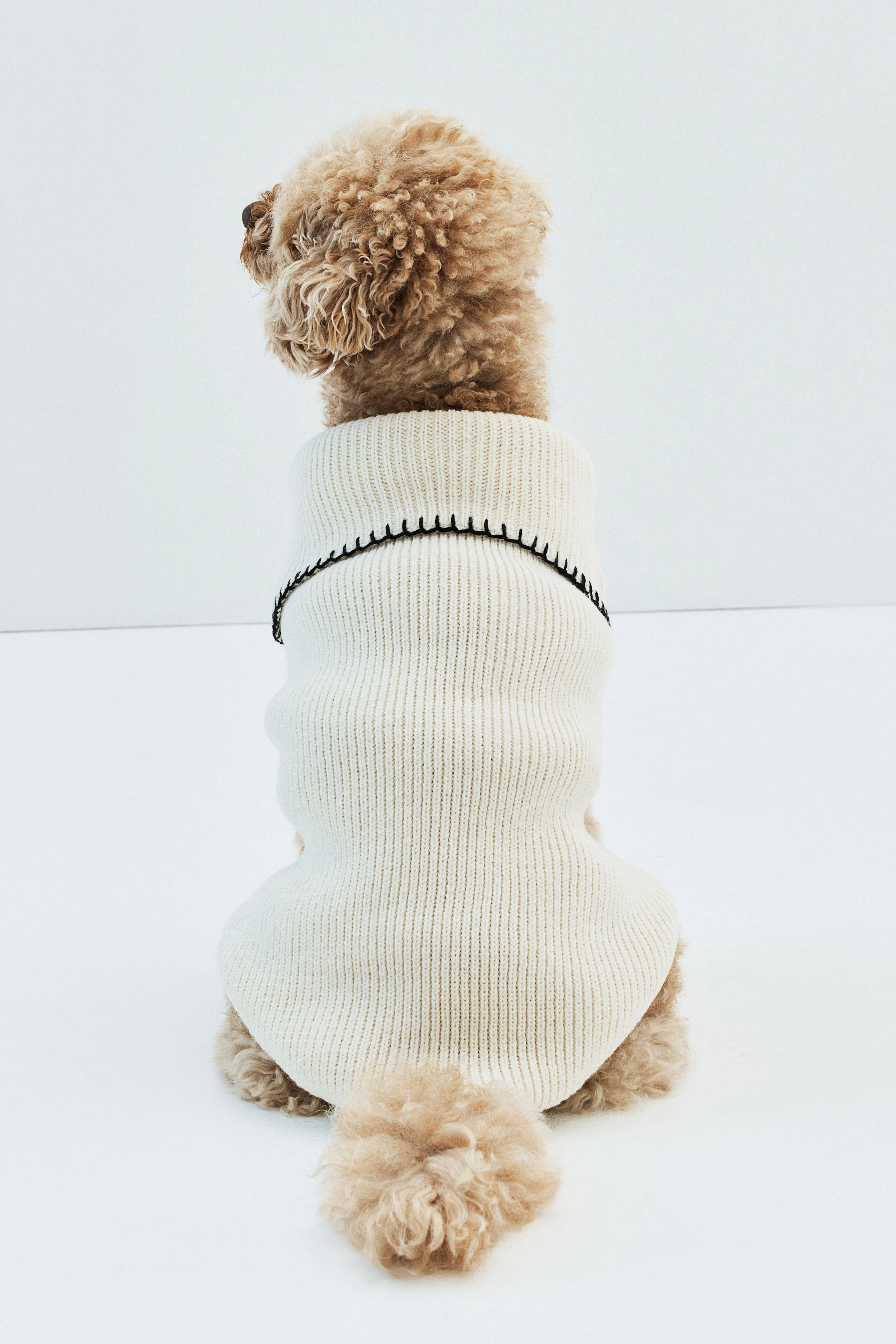 Pullover per cani in maglia a coste