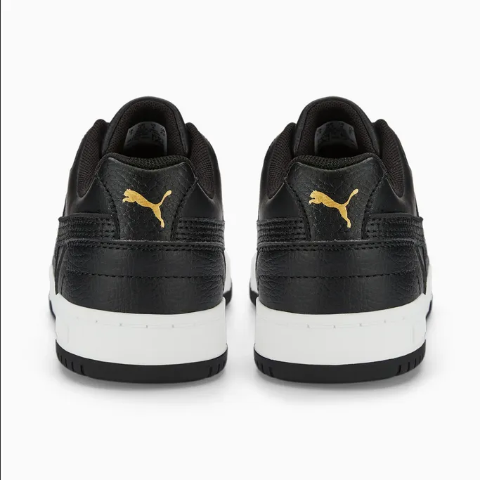 Puma low sneakers for boys RBD Game Low Jr 387350 02 black-gold-white