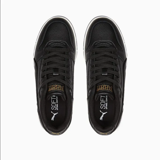 Puma low sneakers for boys RBD Game Low Jr 387350 02 black-gold-white