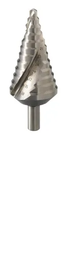 Punta per trapano a gradino SAM, Acciaio rapido, 12 gradini, Ø max 38mm