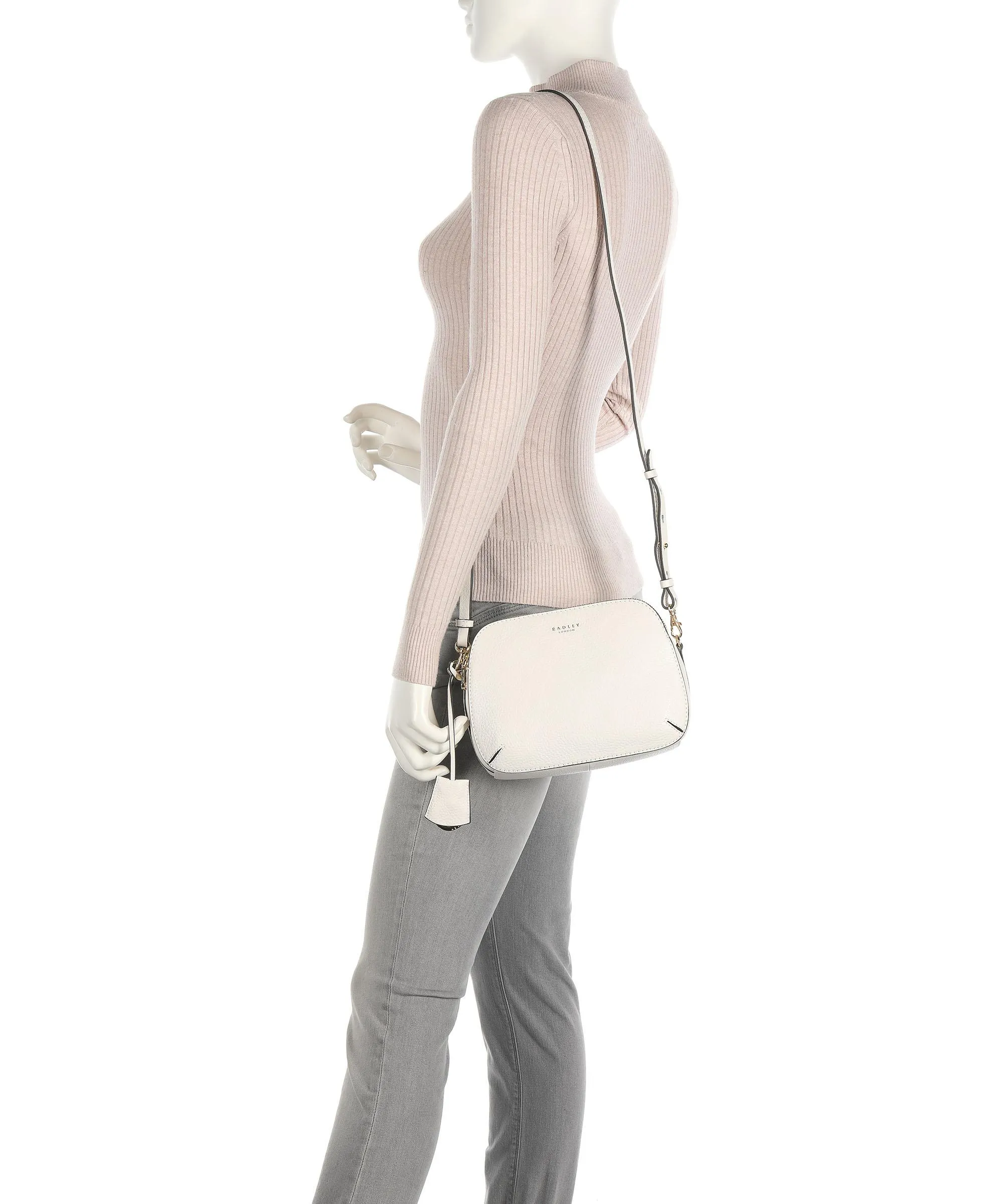  Radley London Dukes Place Borsa a tracolla pelle a grana fine avorio  