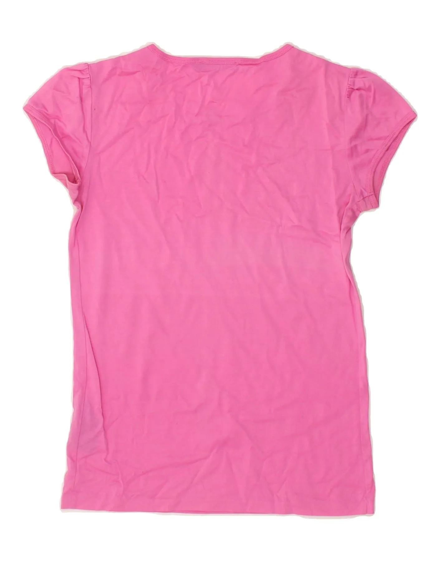 RALPH LAUREN Womens T-Shirt Top UK 8 Small Pink Cotton