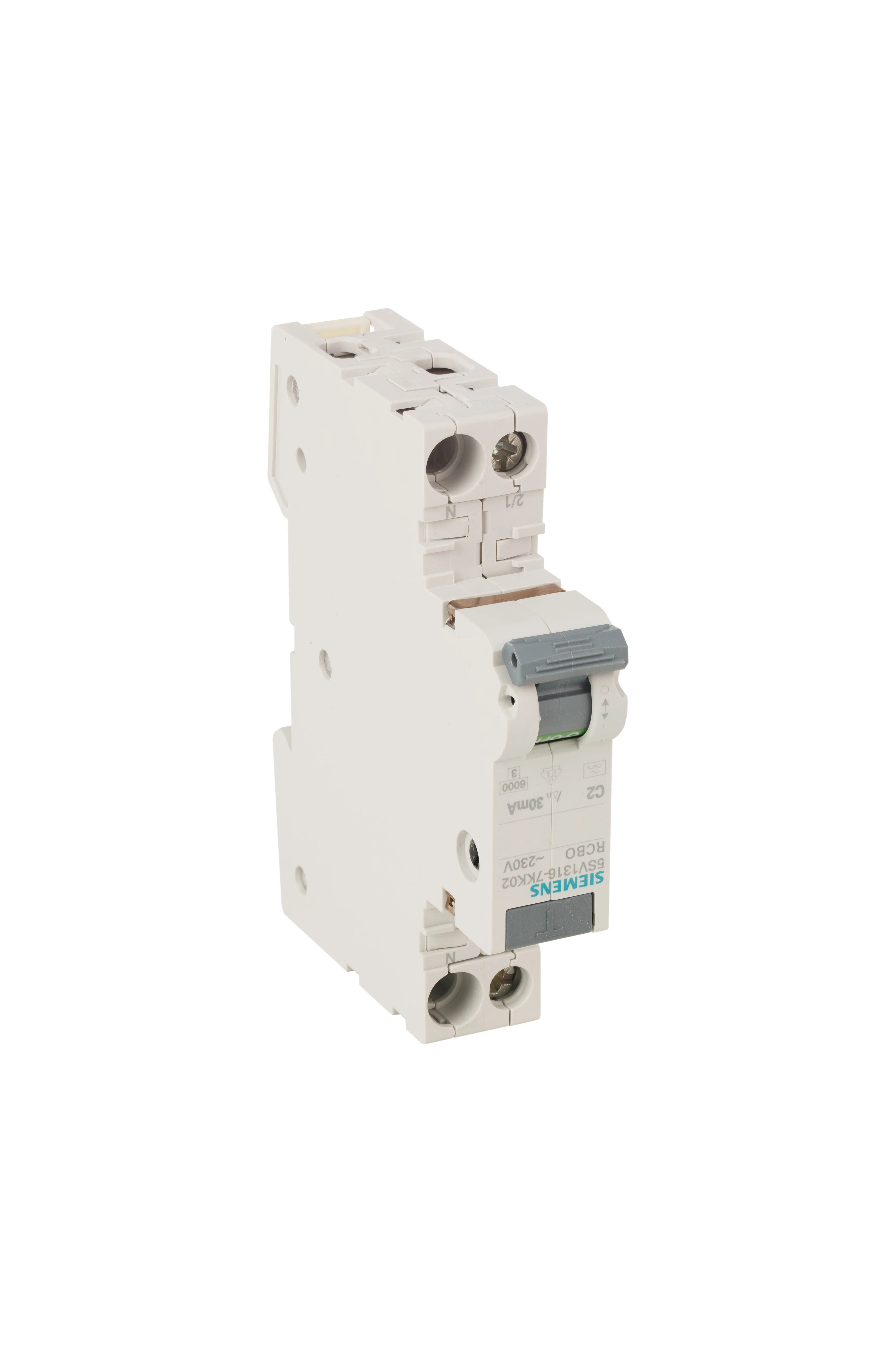 RCBO Siemens 5SV1316-7KK02, 2P, 2A, sensibilità 30mA A CE