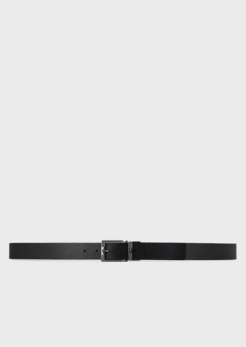 Reversible Belt in Emporio Armani Leather / Black