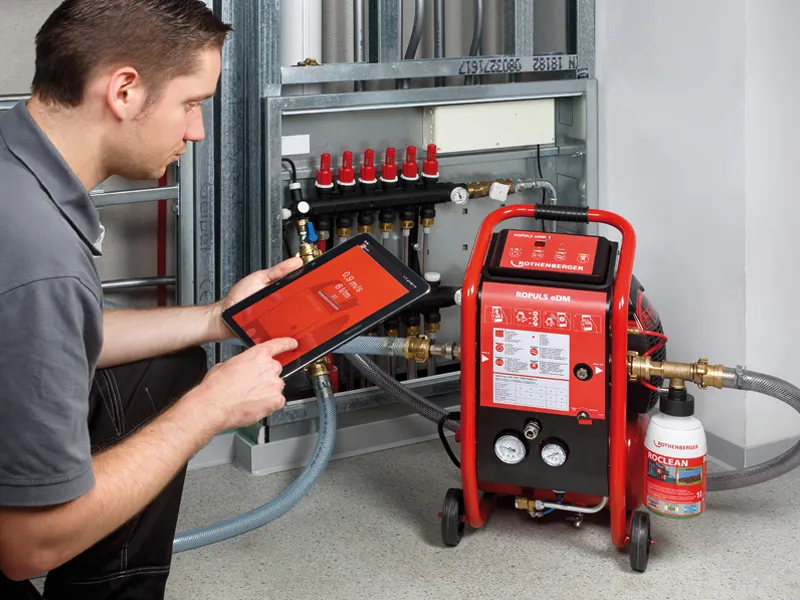 Rothenberger ROPULS eDM COMPRESSORE PER PULIZIA E MANUTENZIONE IMPIANTI + KIT