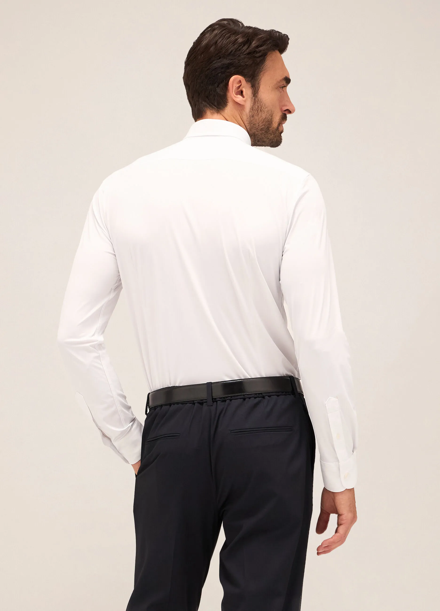 RUMFORD  Camicia slim fit colletto classico in tessuto stretch uomo