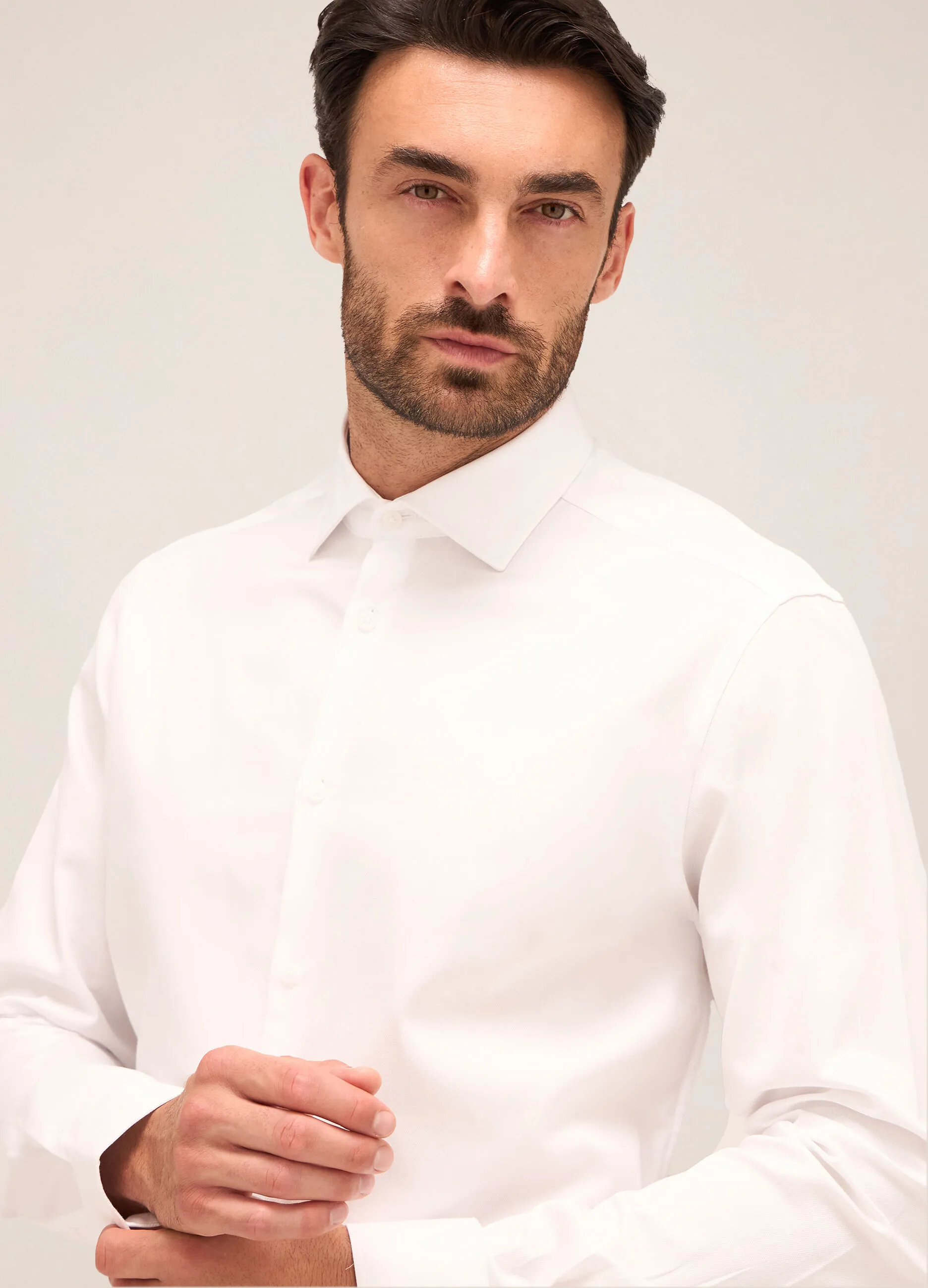 RUMFORD  Camicia slim fit colletto francese in cotone uomo