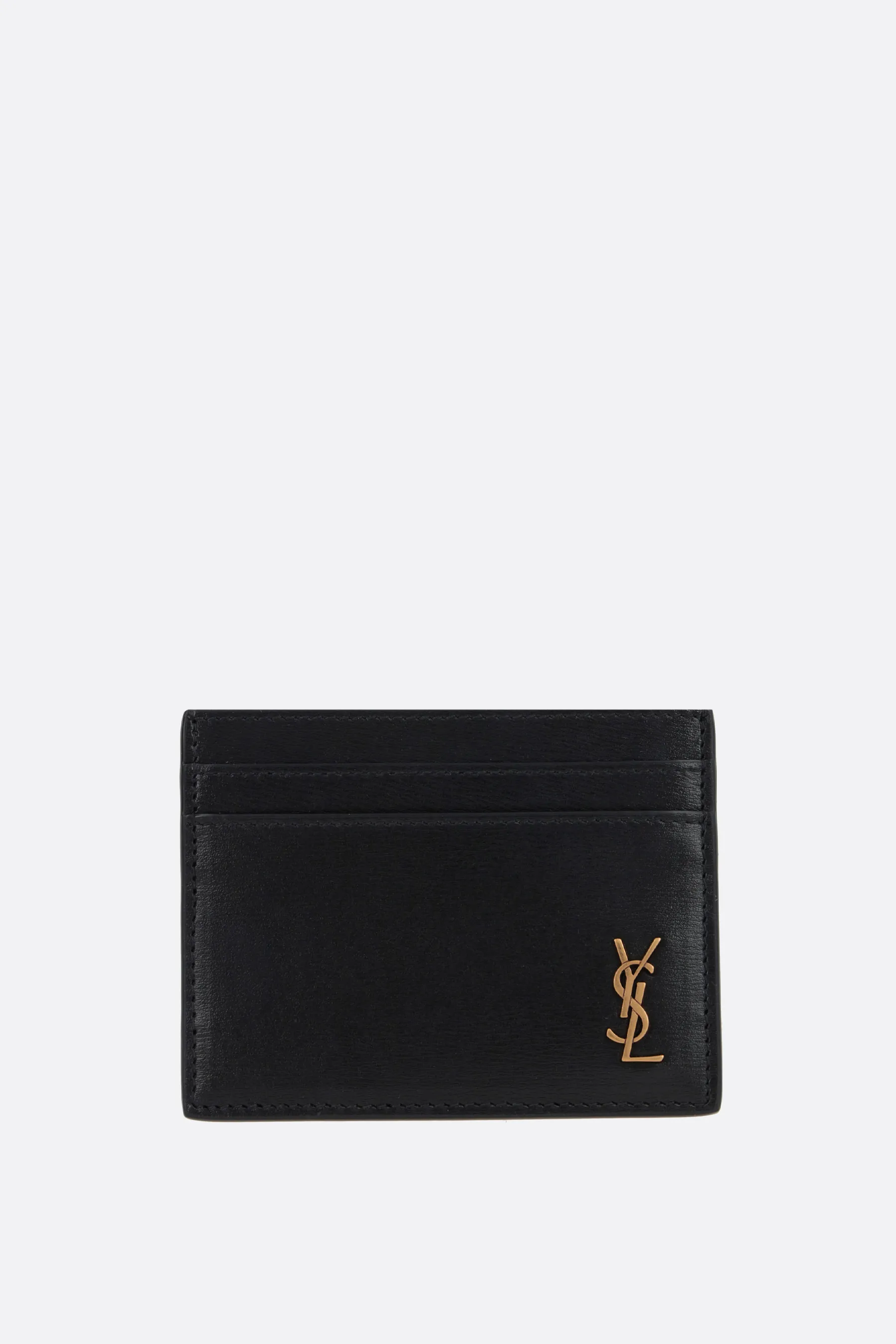  SAINT LAURENT porta carte Tiny Cassandre in pelle liscia 