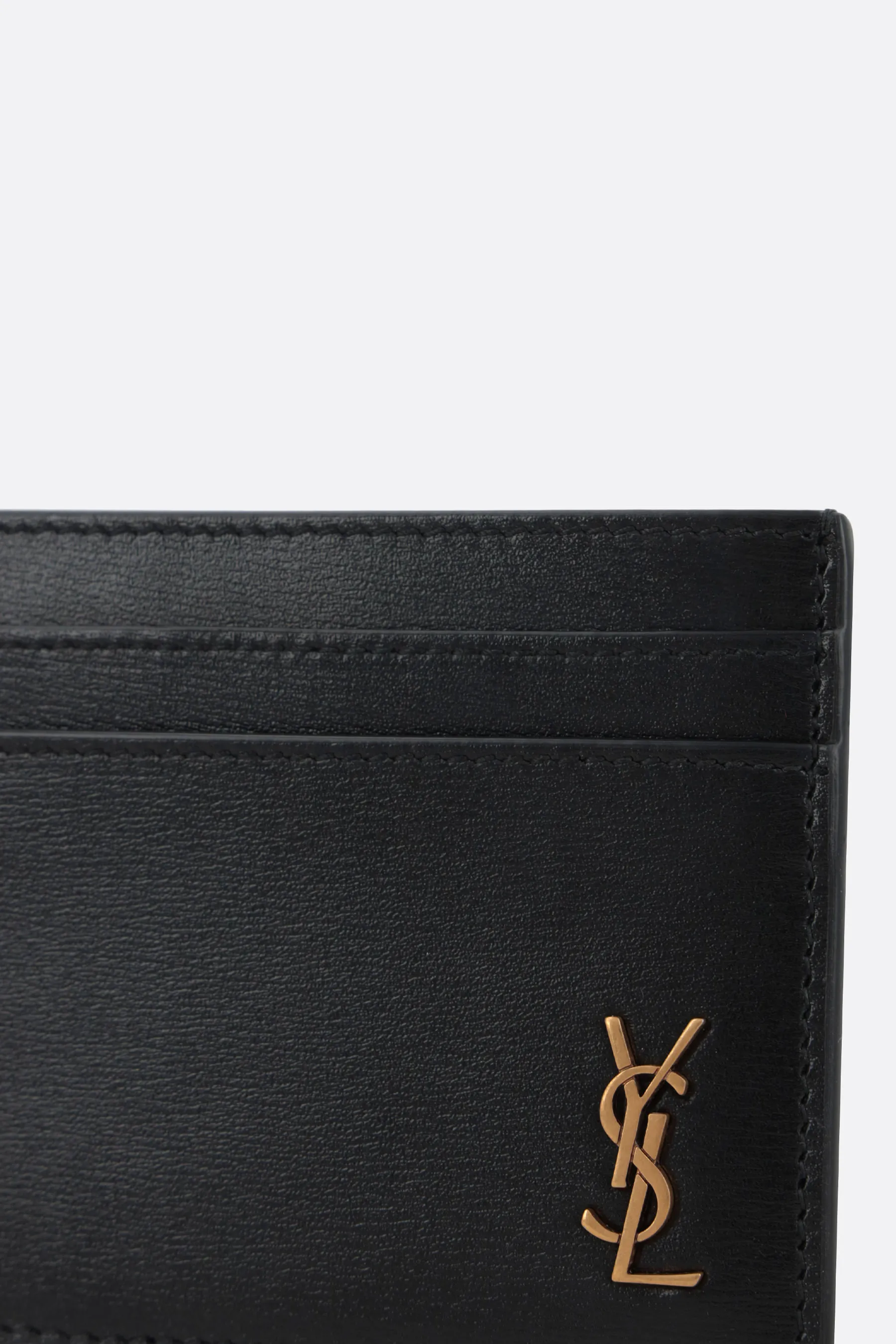  SAINT LAURENT porta carte Tiny Cassandre in pelle liscia 