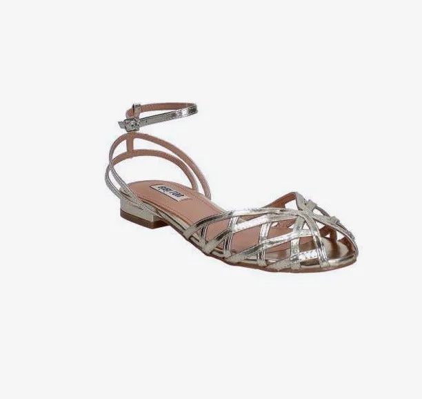 SANDALI JULIETTE FASCE PELLE ARGENTO