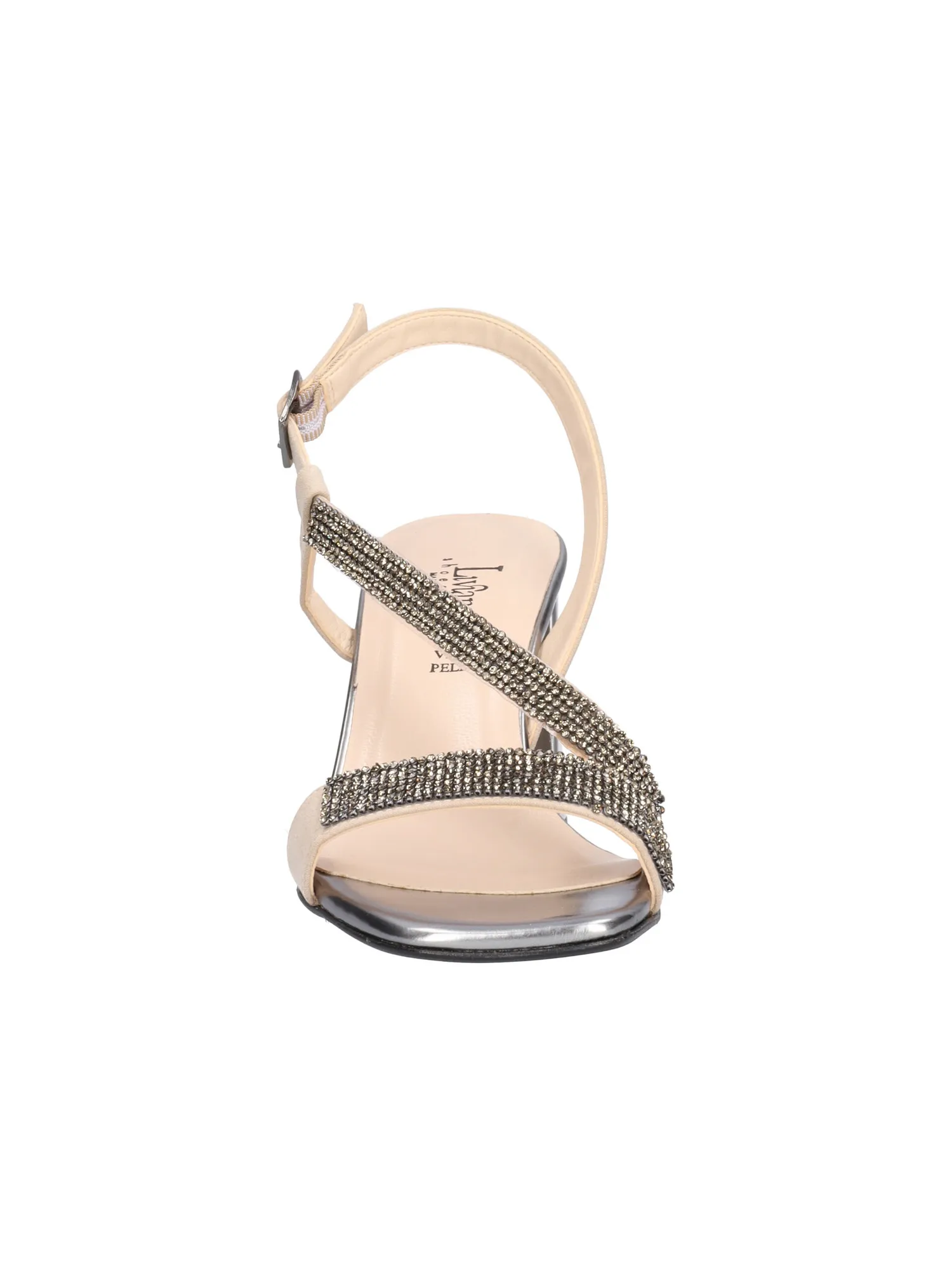 Sandalo tacco largo Liviana da donna beige