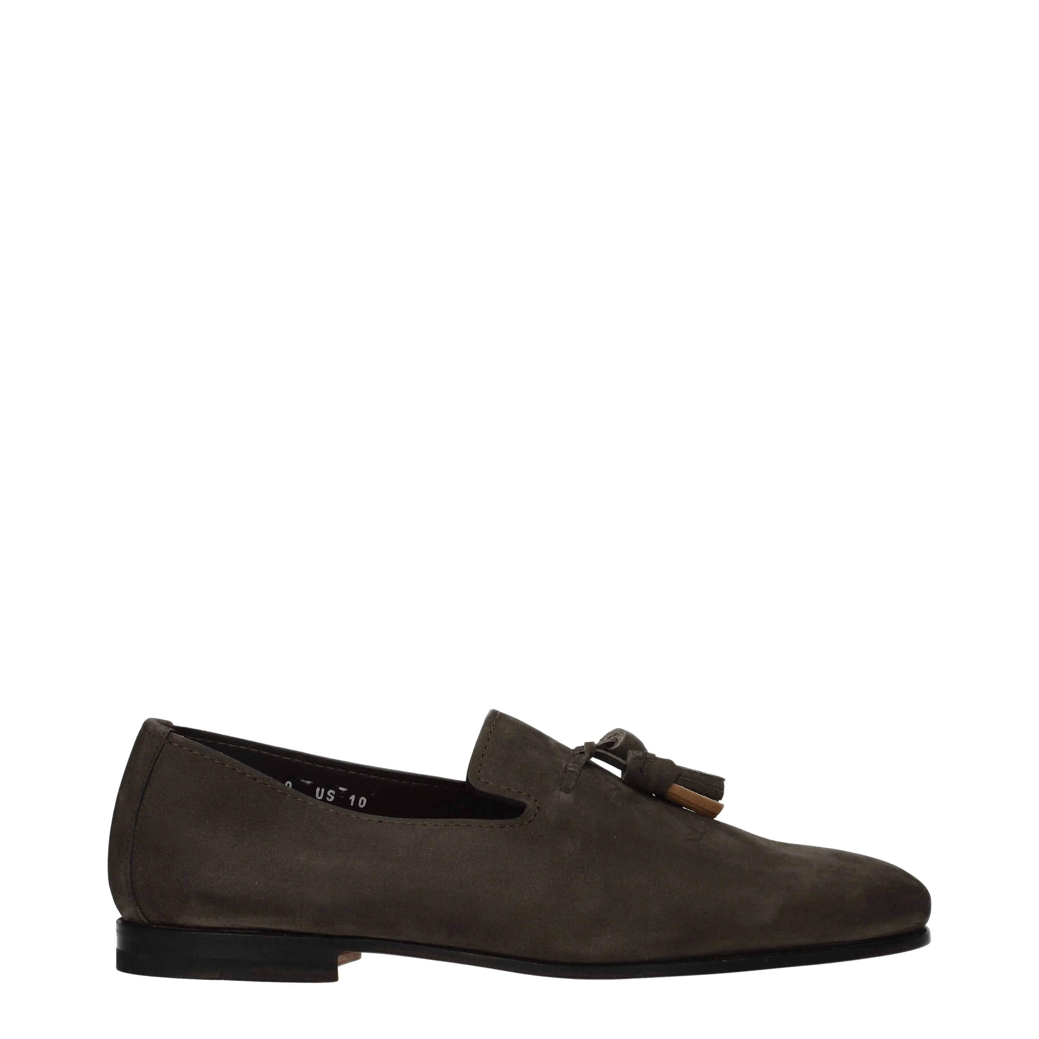 Santoni Mocassini Uomo Camoscio Grigio/Grigio Scuro