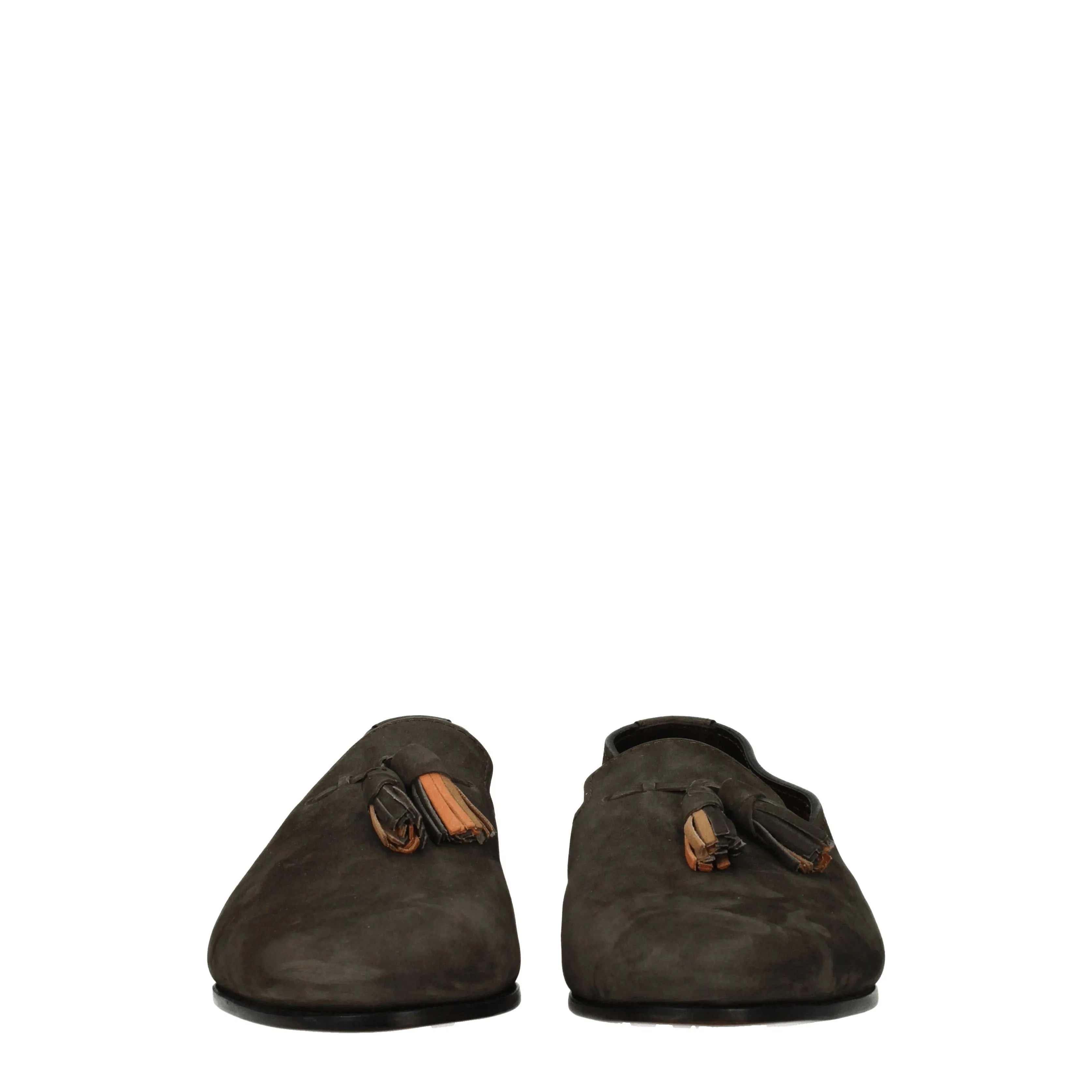 Santoni Mocassini Uomo Camoscio Grigio/Grigio Scuro