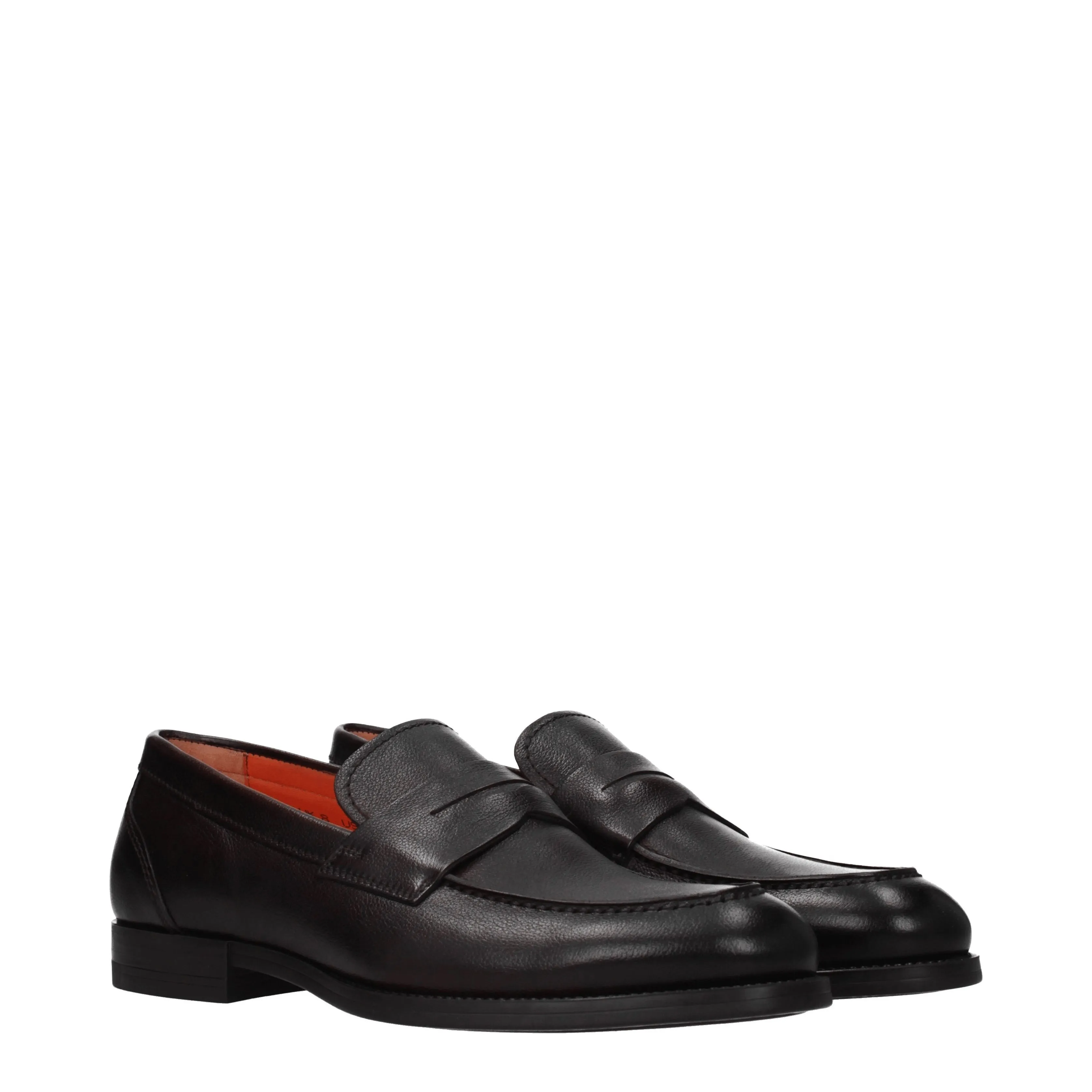 Santoni Mocassini Uomo Pelle Nero