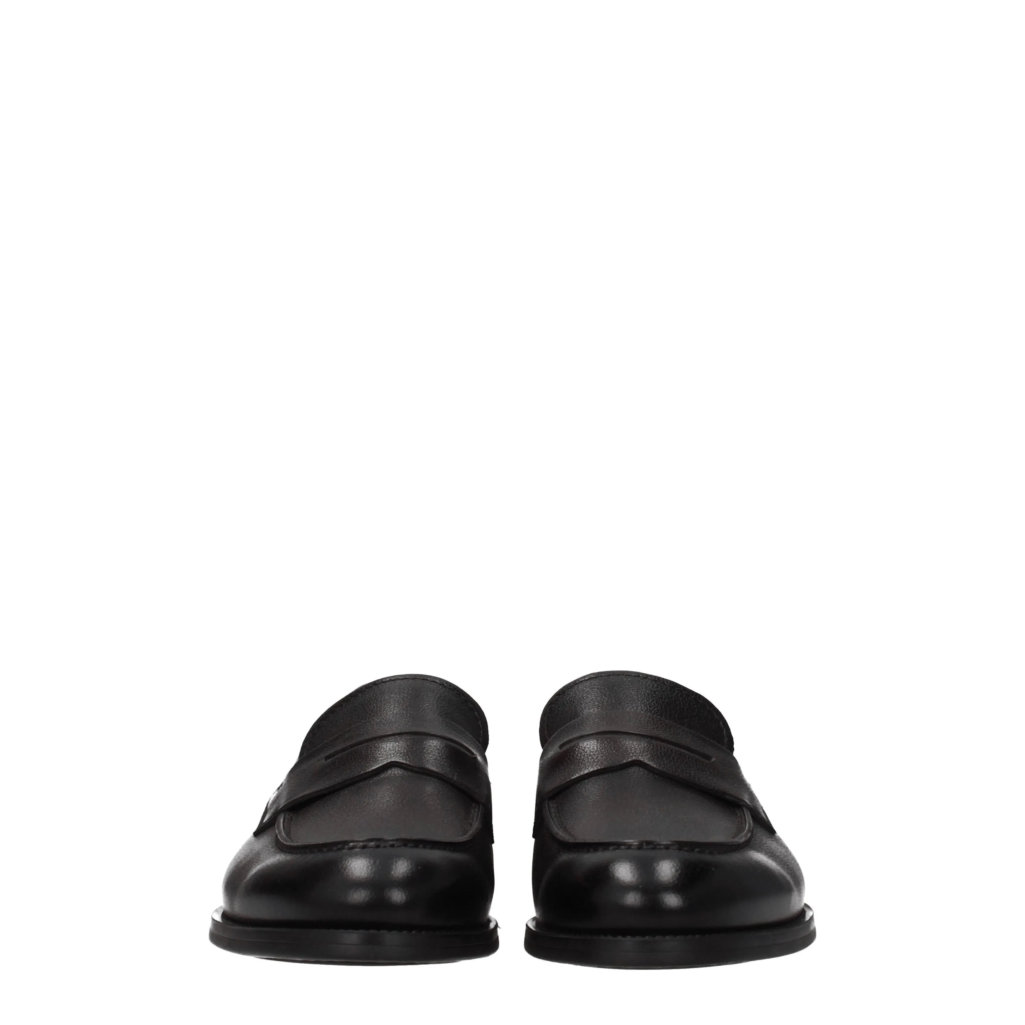 Santoni Mocassini Uomo Pelle Nero