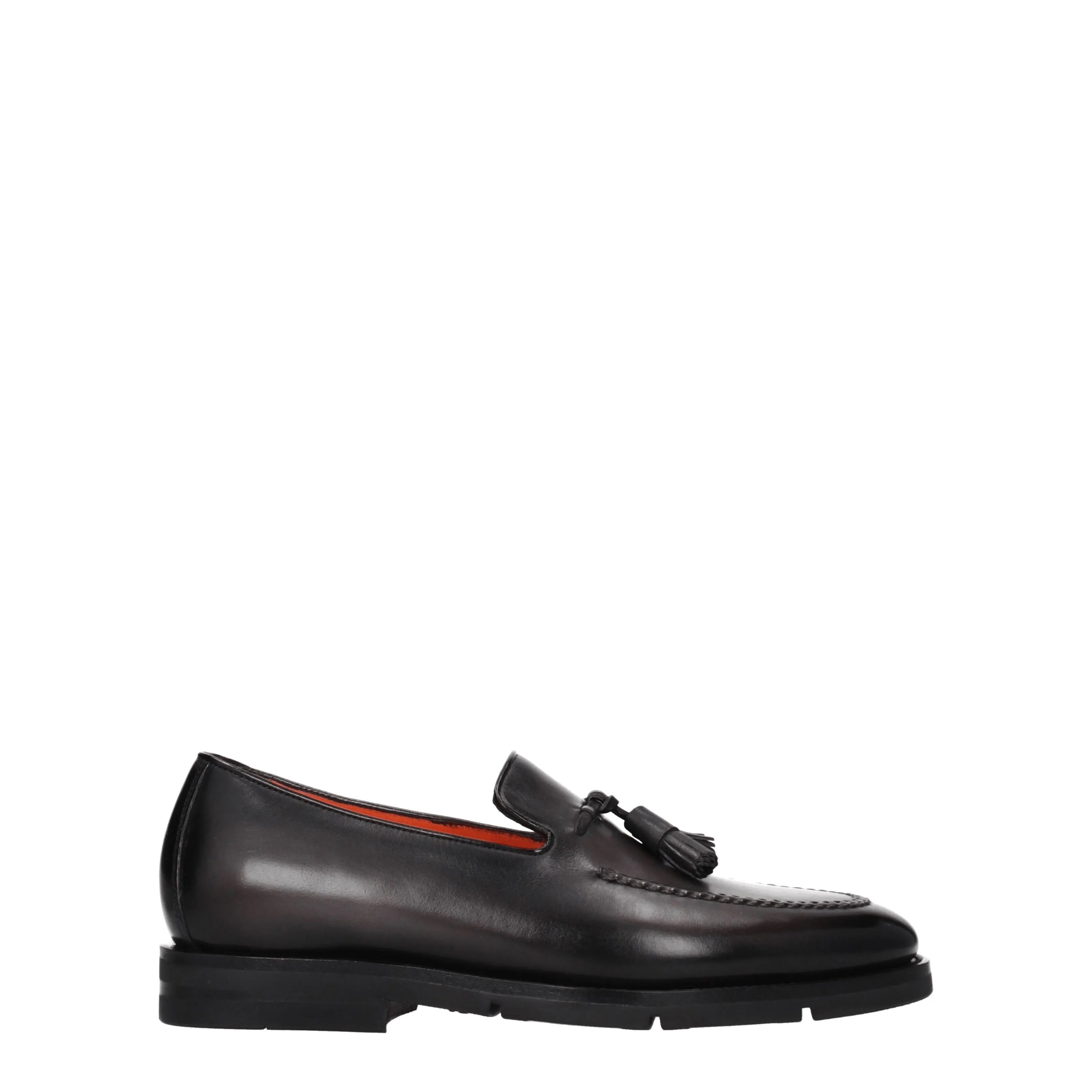 Santoni Mocassini Uomo Poliammide Grigio/Nero