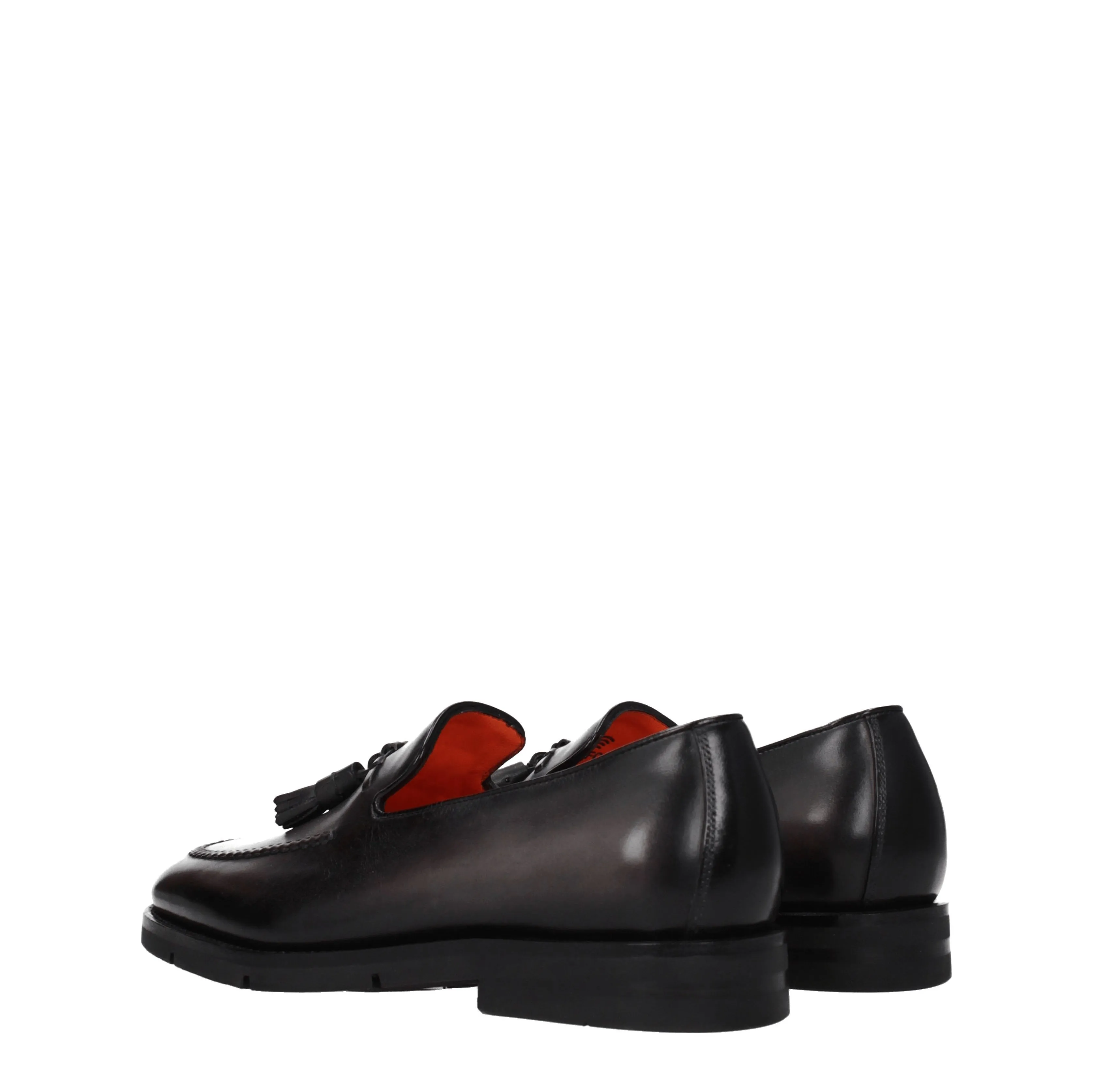 Santoni Mocassini Uomo Poliammide Grigio/Nero
