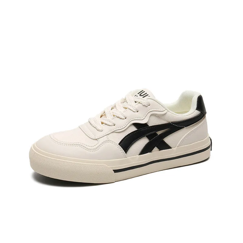 Scarpe casual piatte in tela traspirante moda uomo