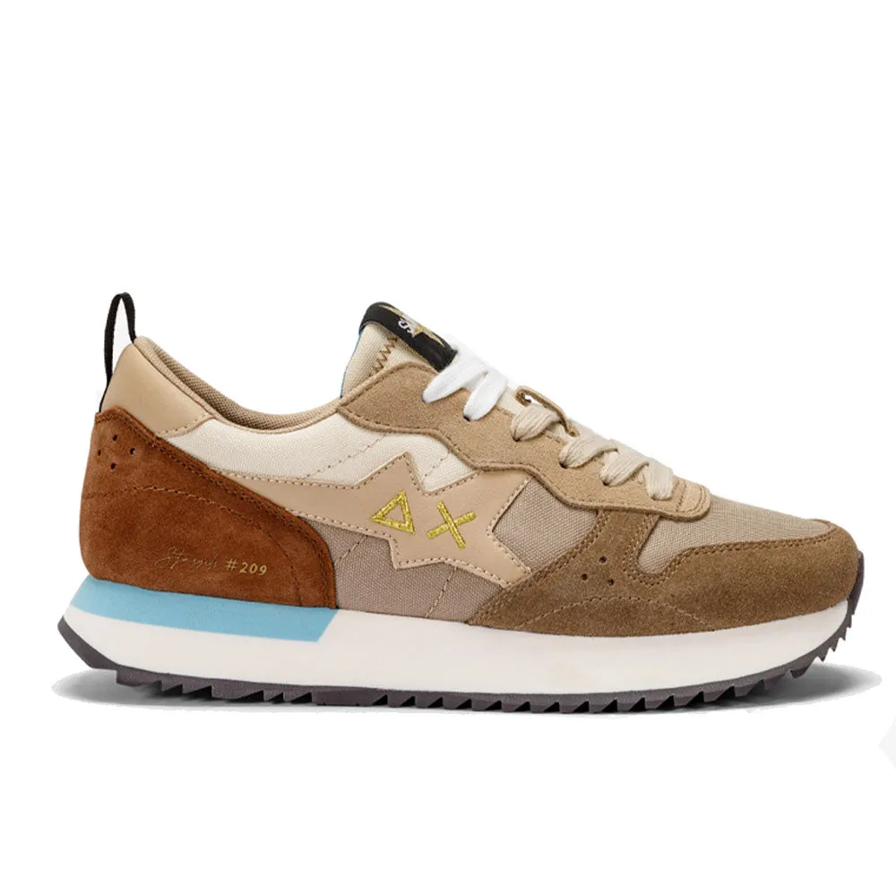 Scarpe Donna Sun68 Sneakers Stargirl Multicolor Colore Beige Scuro - Bianco Panna - Z43209