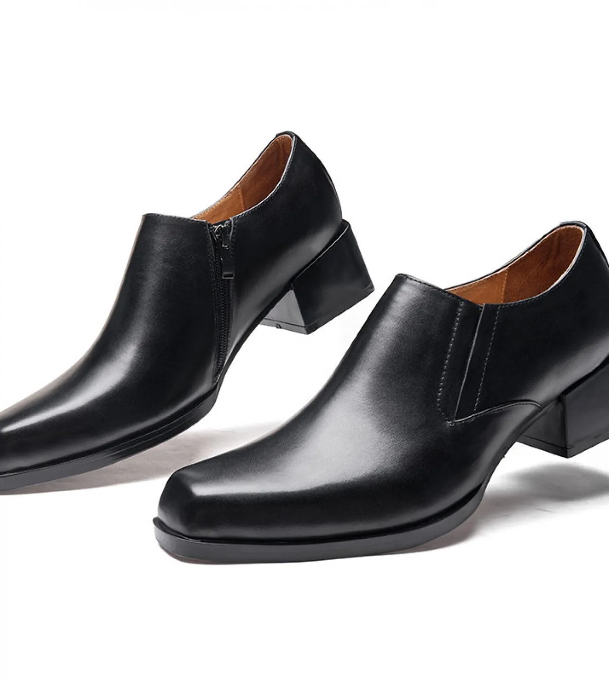 Scarpe formali da uomo in vera pelle 2022 Autunno Nuovo stile Designer Brand Fashion Scarpe casual in pelle nera con altezza 5 c