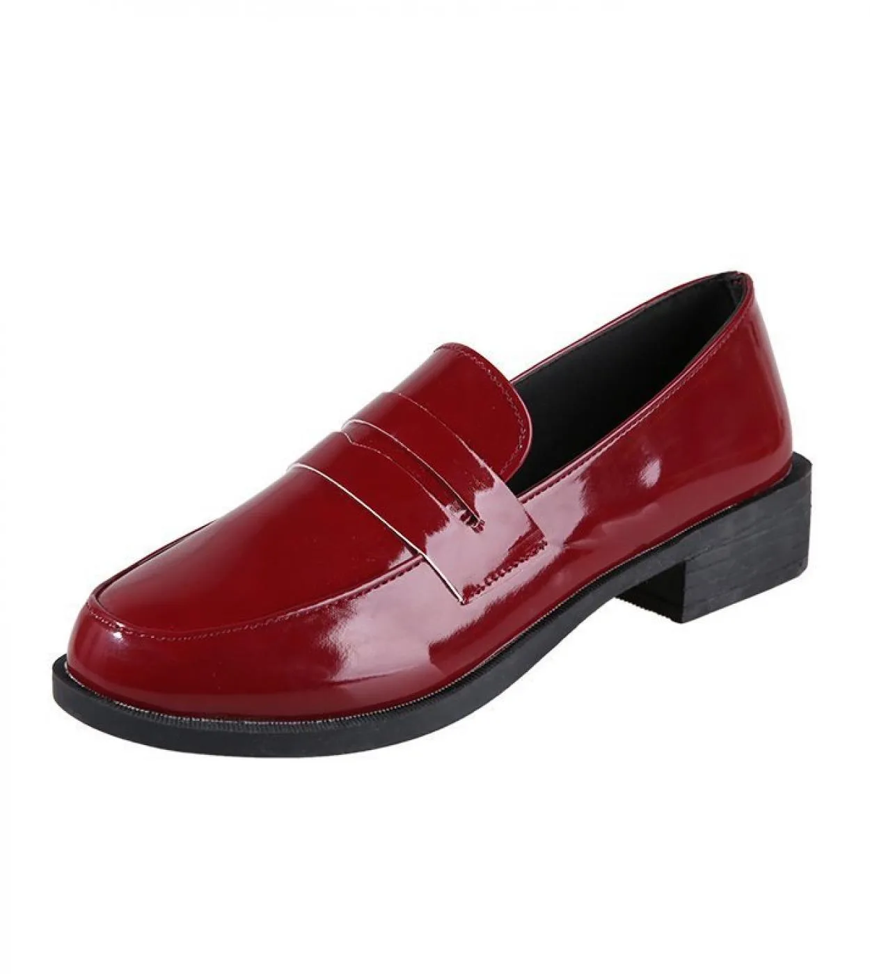 Scarpe in Vernice Donna Mocassini da Donna Scarpe con Tacco Mocassini in Pelle da Donna Décolleté