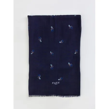 SCIARPA LANA SCARAMANTIA ASSO BASTONI BLU
