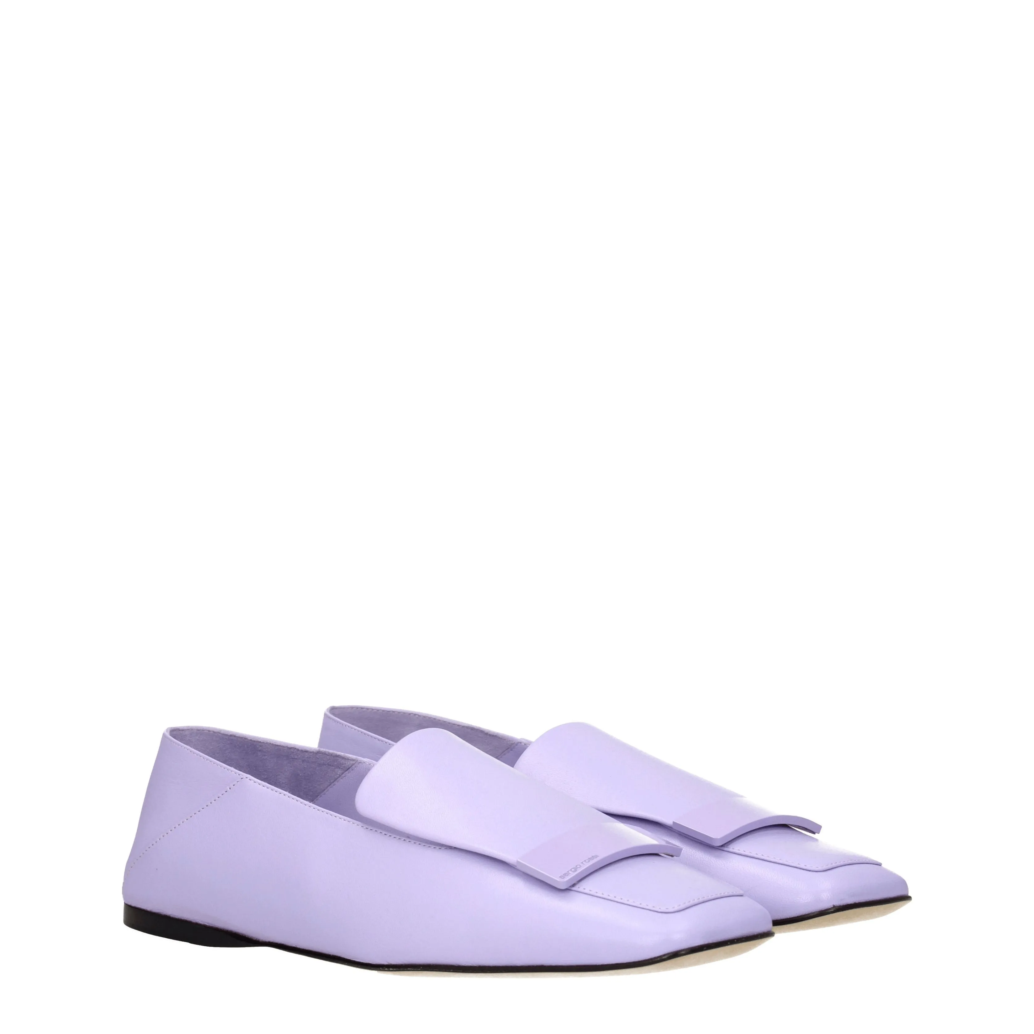 Sergio Rossi Mocassini Sr1 Donna Pelle Viola/Glicine
