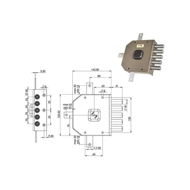 SERRATURE MOIA G415 DM QUINT 5 G415,Eur 86,48  Versione DESTRA