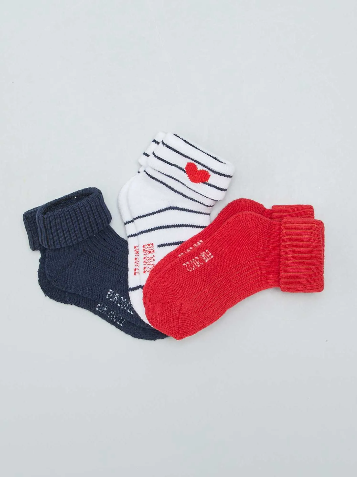 Set di Set di 5 paia di calzini in maglia a coste - BIANCO