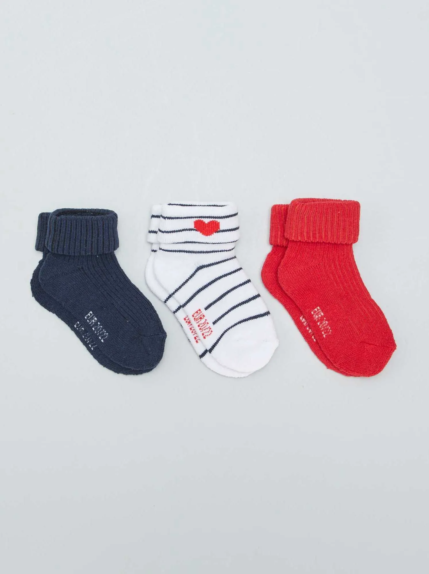 Set di Set di 5 paia di calzini in maglia a coste - BIANCO