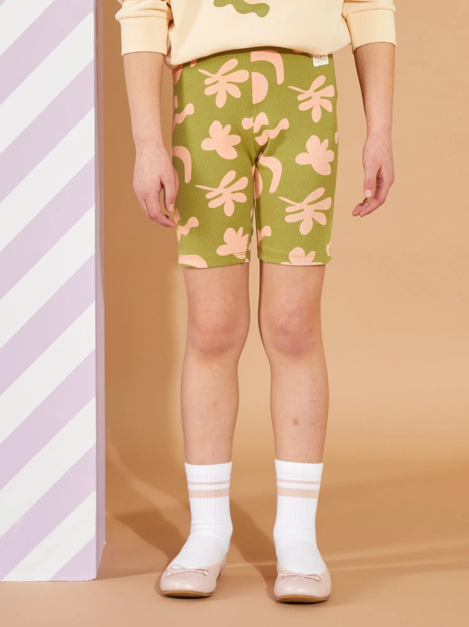 Shorts da ciclista a coste - Grafik Edition - VERDE
