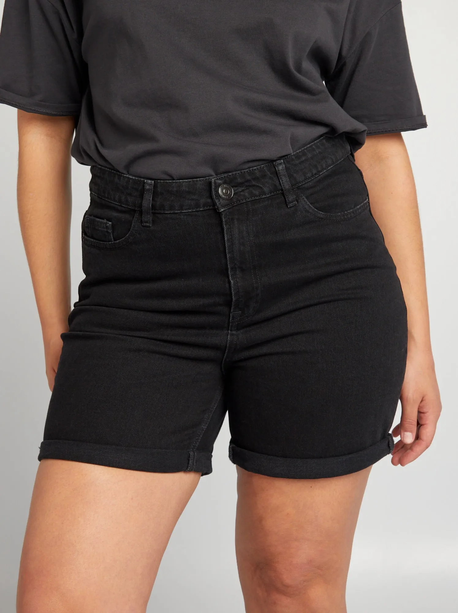 Shorts in jeans - GRIGIO