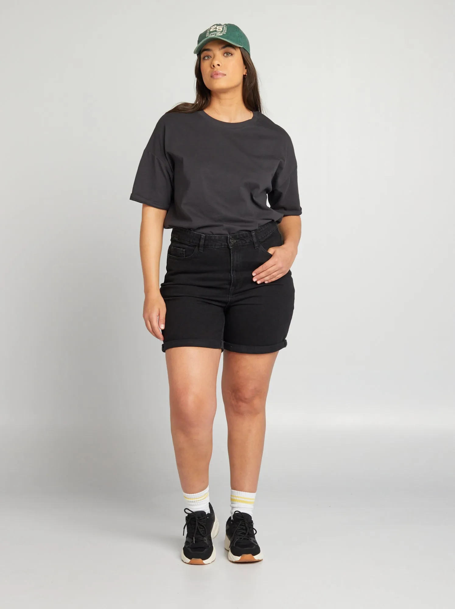 Shorts in jeans - GRIGIO