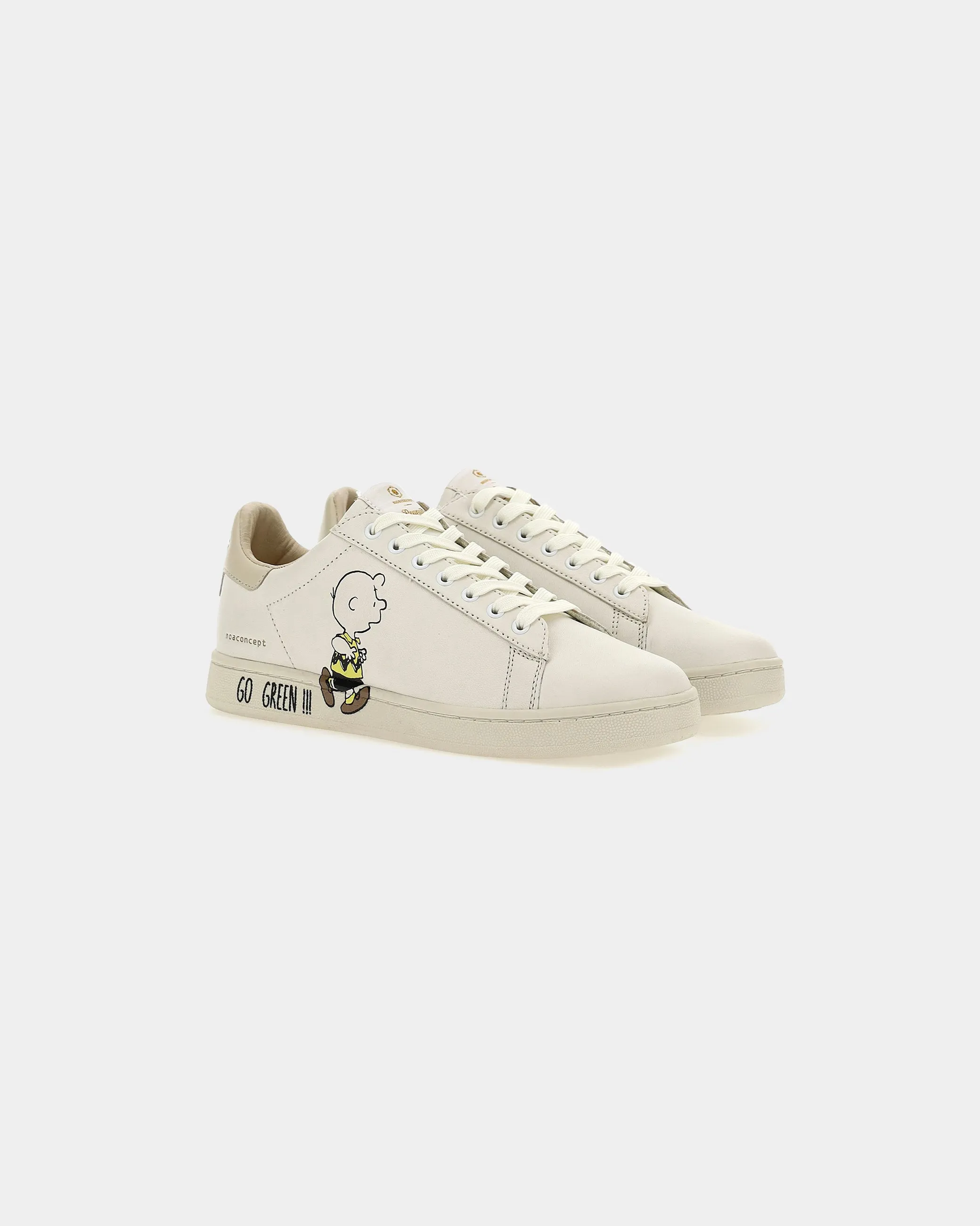 Sneaker Charlie Brown pelle bianca