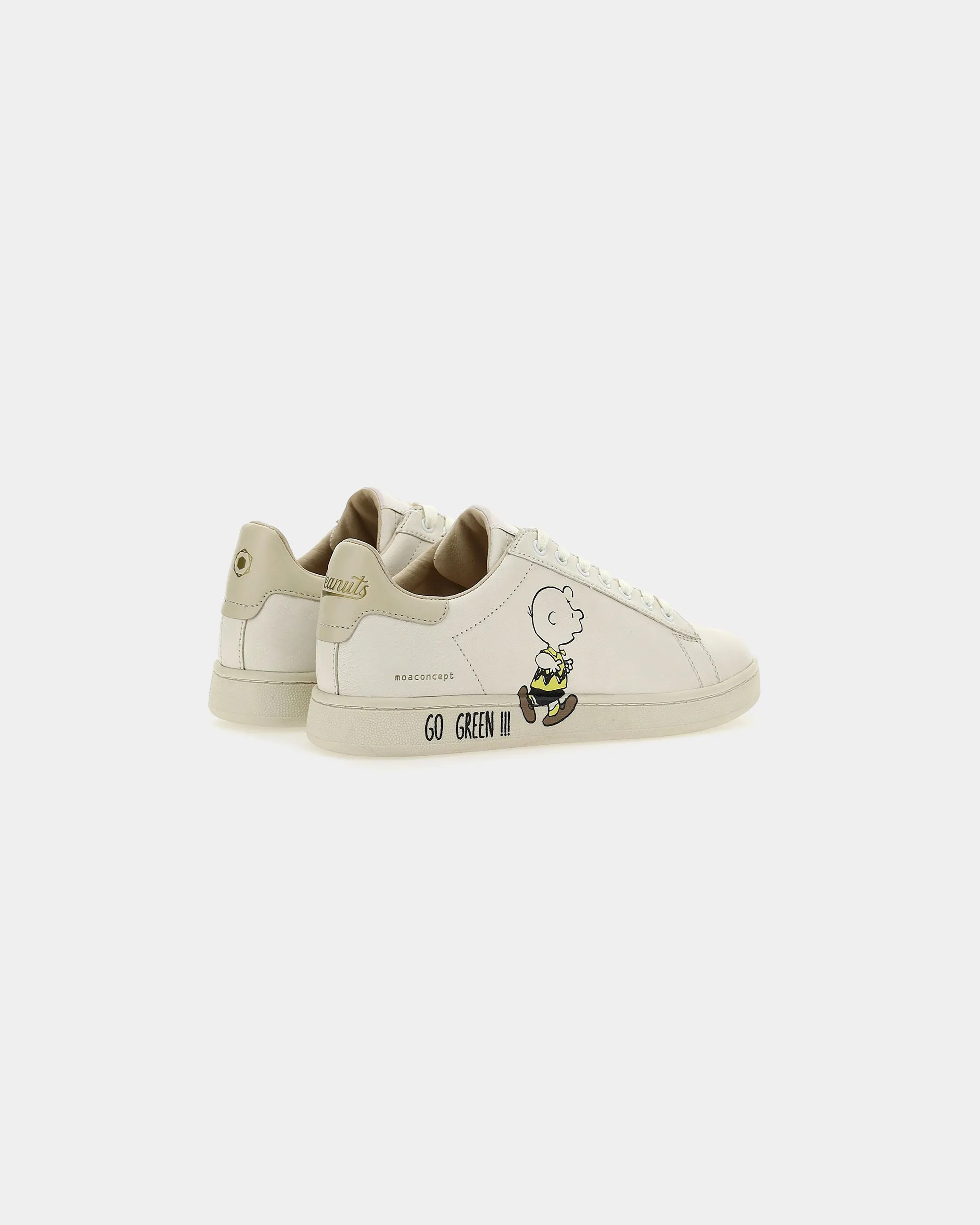 Sneaker Charlie Brown pelle bianca