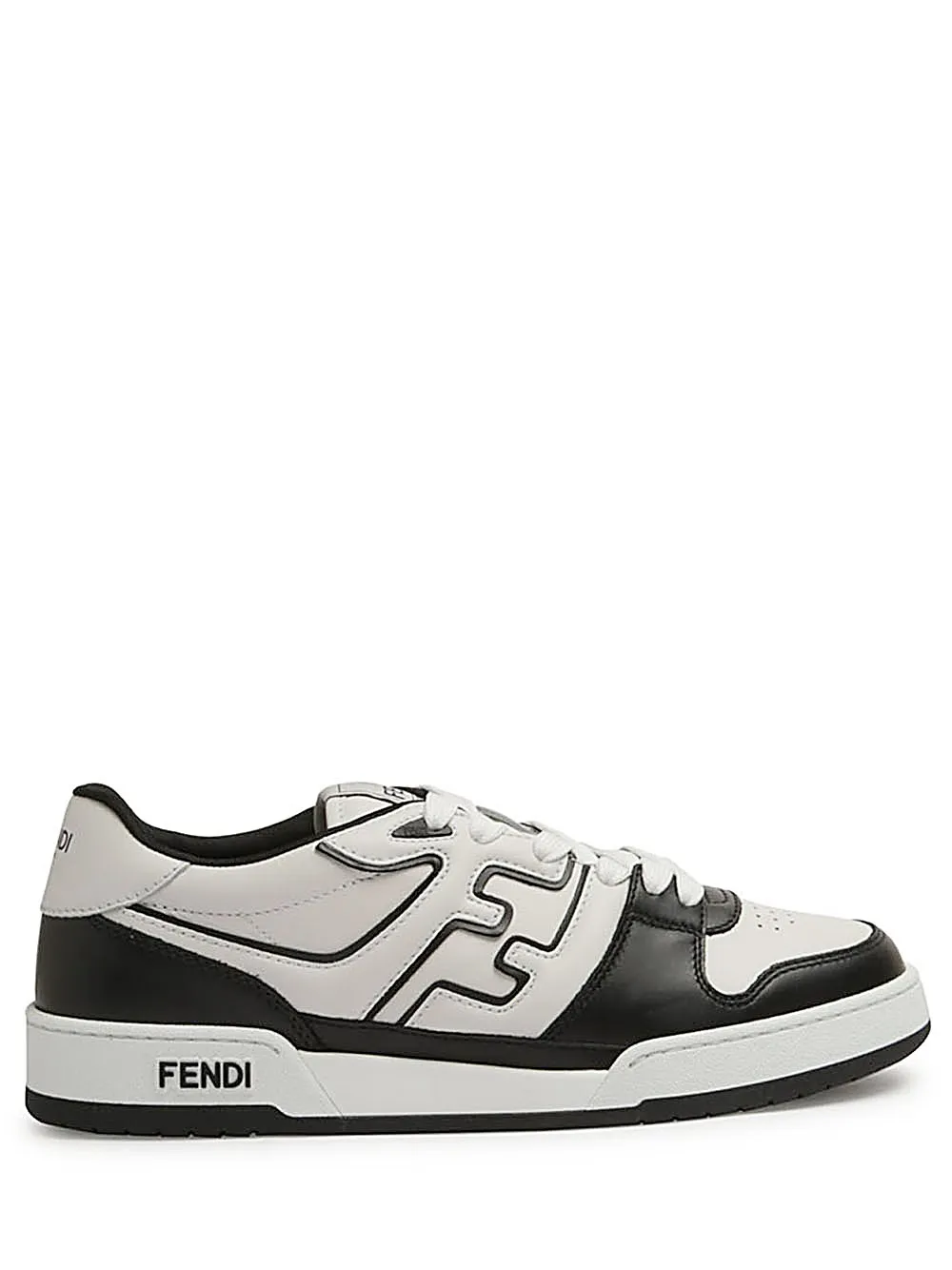 Sneaker Fendi Match-Low top in pelle nera