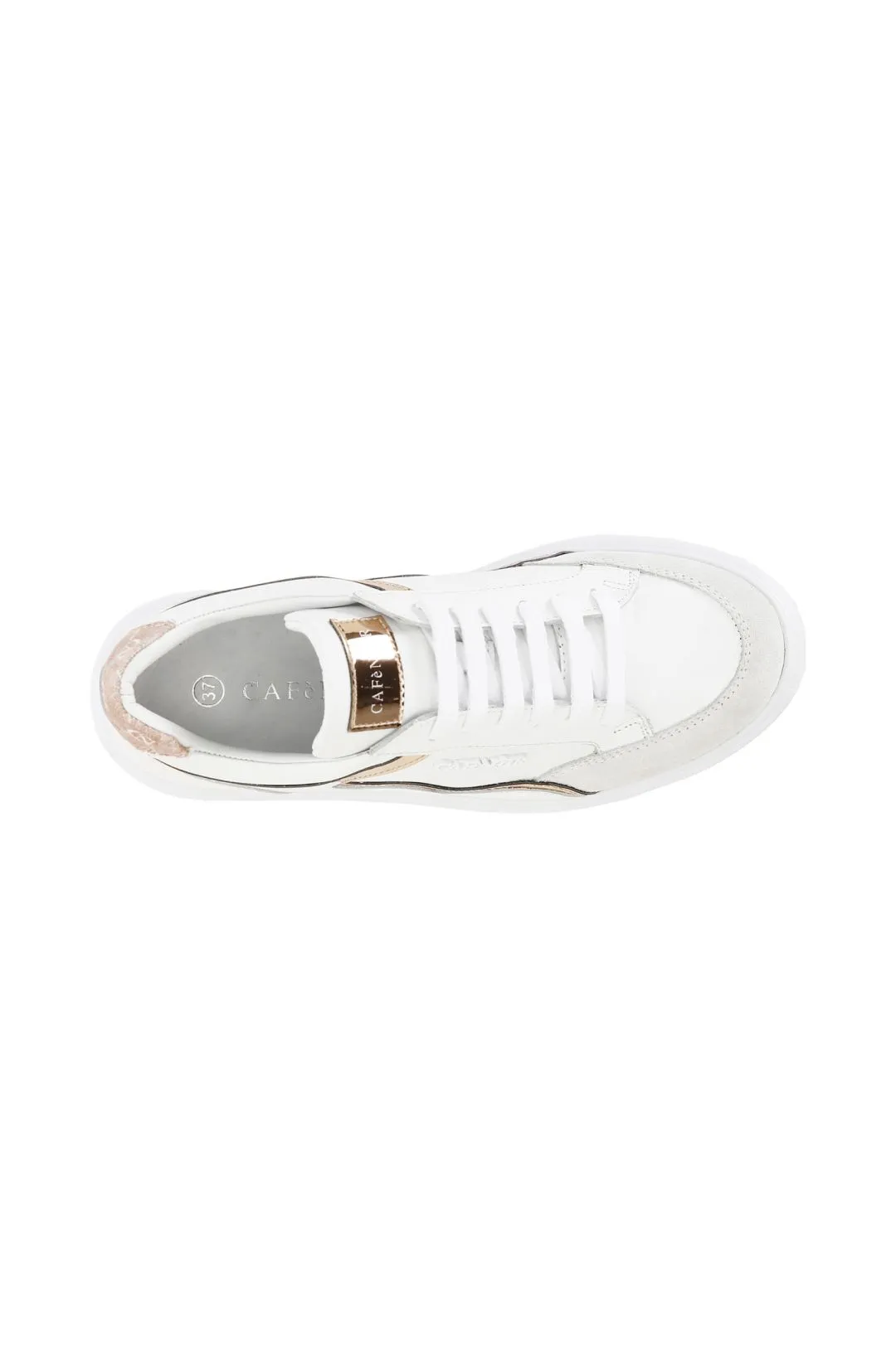 sneakers in pelle con dettaglio specchio su suola a cassetta multi pesca