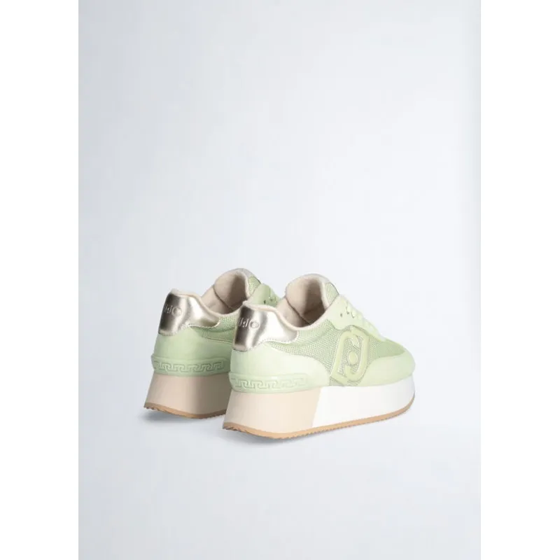 Sneakers platform in brighty mesh