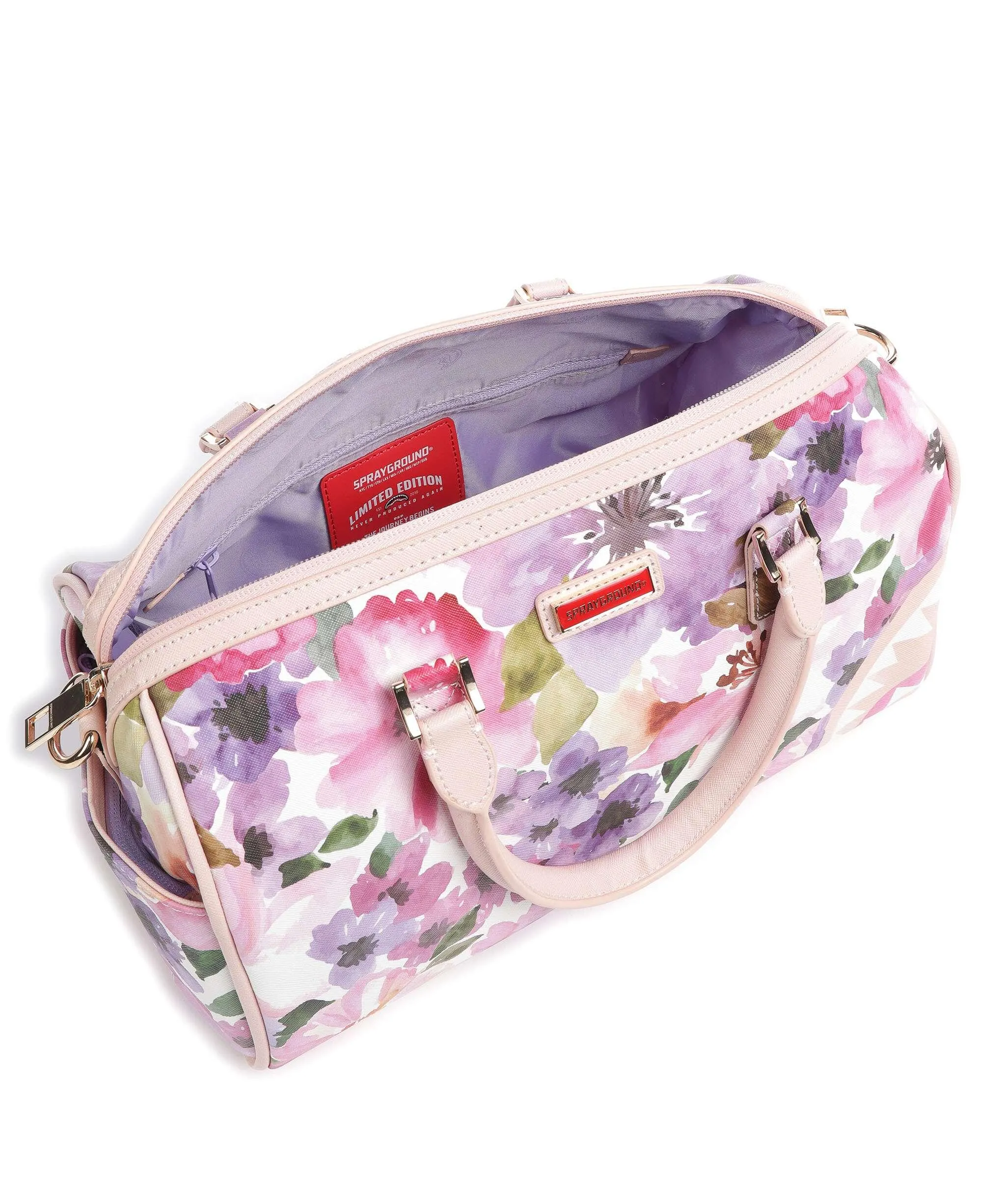  Sprayground Painted Floral Shark Borsa a mano plastica multicolore  