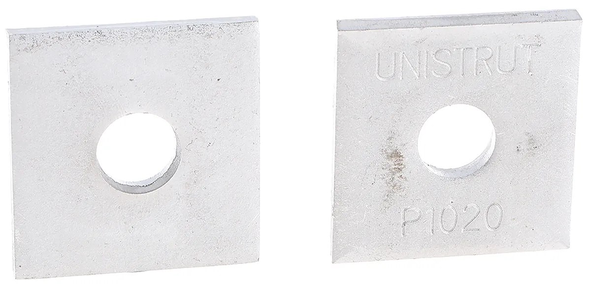 Staffaquadrato in Acciaio inossidabile Unistrut, 1 foro da 13mm di diametro, dimensioni 41.3 x 41.3mm