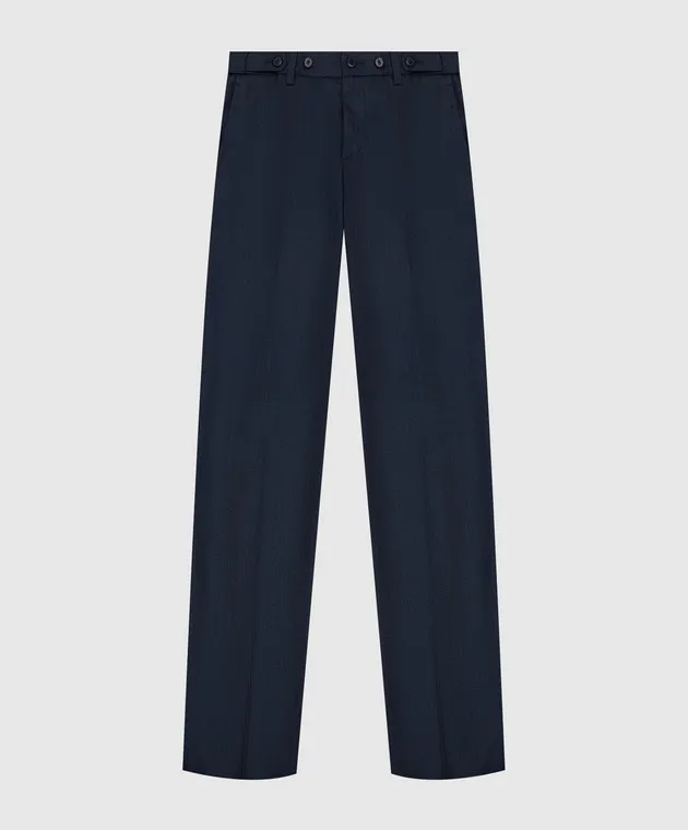Stefano Ricci Pantaloni blu da bambino realizzati in lana e cashmere Y1T0900000HC2952