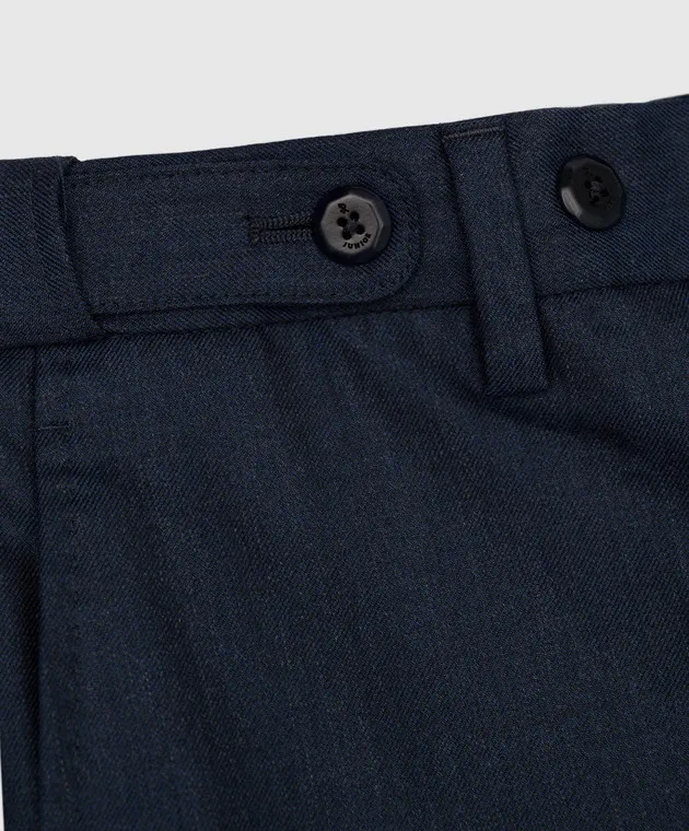 Stefano Ricci Pantaloni blu da bambino realizzati in lana e cashmere Y1T0900000HC2952