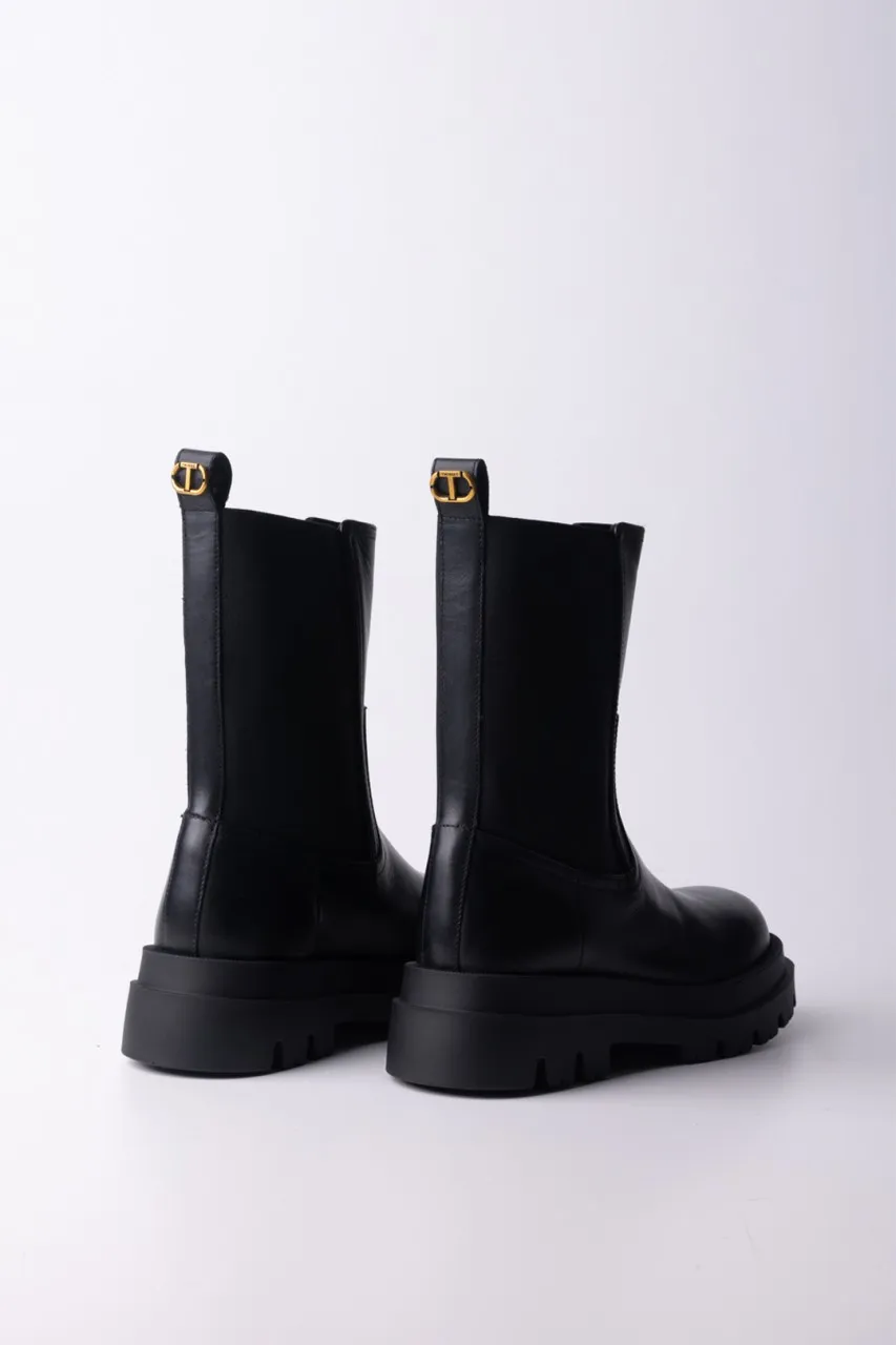 Stivaletti chelsea con inserto elasticato Nero
